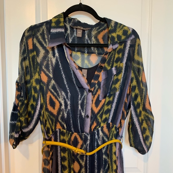 Charlie Jade Abstract Multi-Color Silk Maxi Dress - Picture 2 of 16